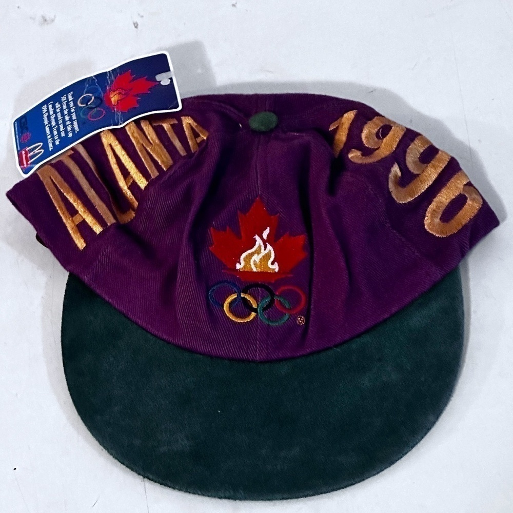 NWT Vintage RARE McDonald's 1996 Summer Olympics Canada Paisley Hat Cap